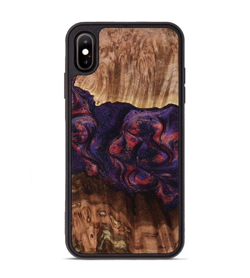 iPhone Xs Max Wood Phone Case - Jacklyn (Red, 801653)