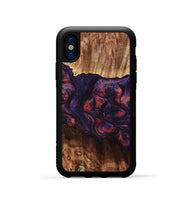 iPhone Xs Wood Phone Case - Jacklyn (Red, 801653)