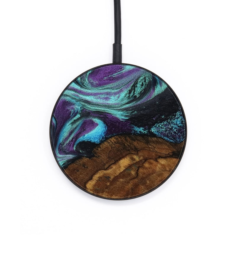 Circle Wood Wireless Charger - Georgia (Purple, 801654)
