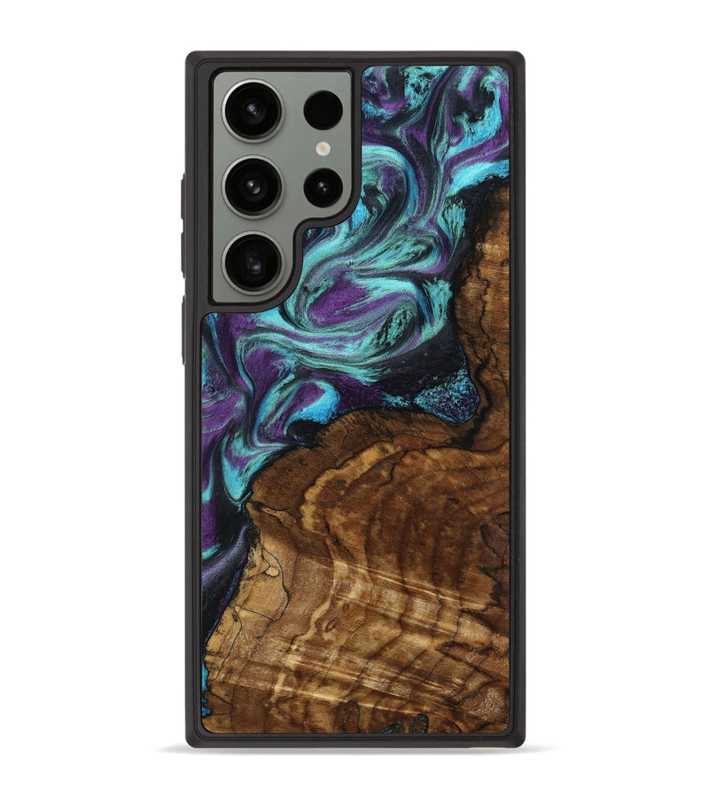 Galaxy S23 Ultra Wood Phone Case - Georgia (Purple, 801654)