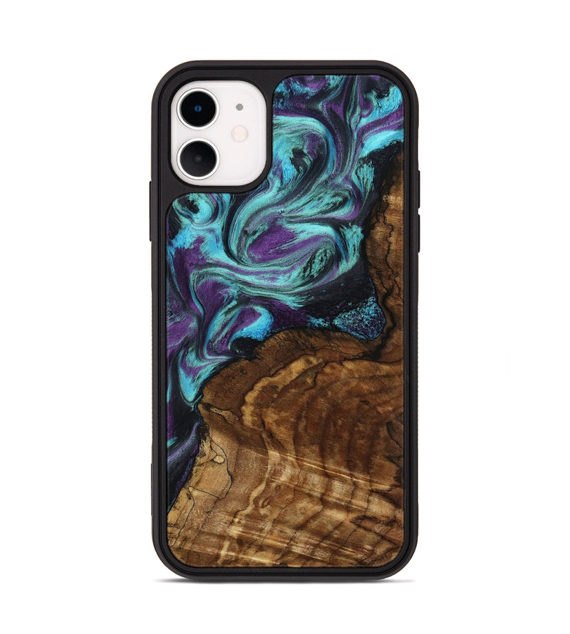 iPhone 11 Wood Phone Case - Georgia (Purple, 801654)