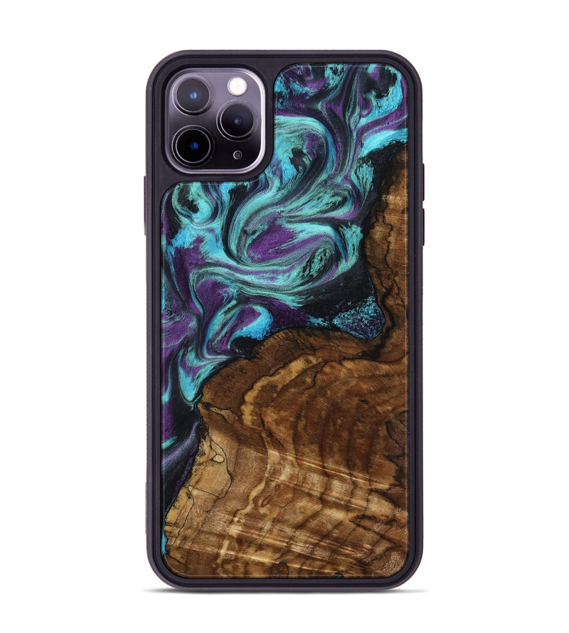 iPhone 11 Pro Max Wood Phone Case - Georgia (Purple, 801654)