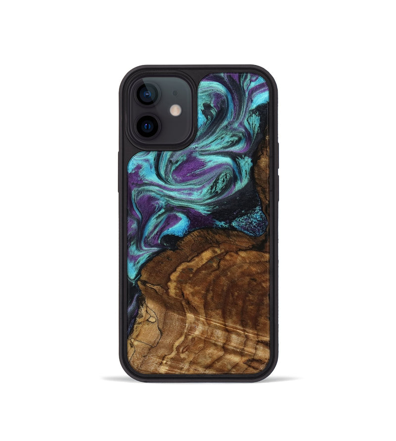iPhone 12 mini Wood Phone Case - Georgia (Purple, 801654)