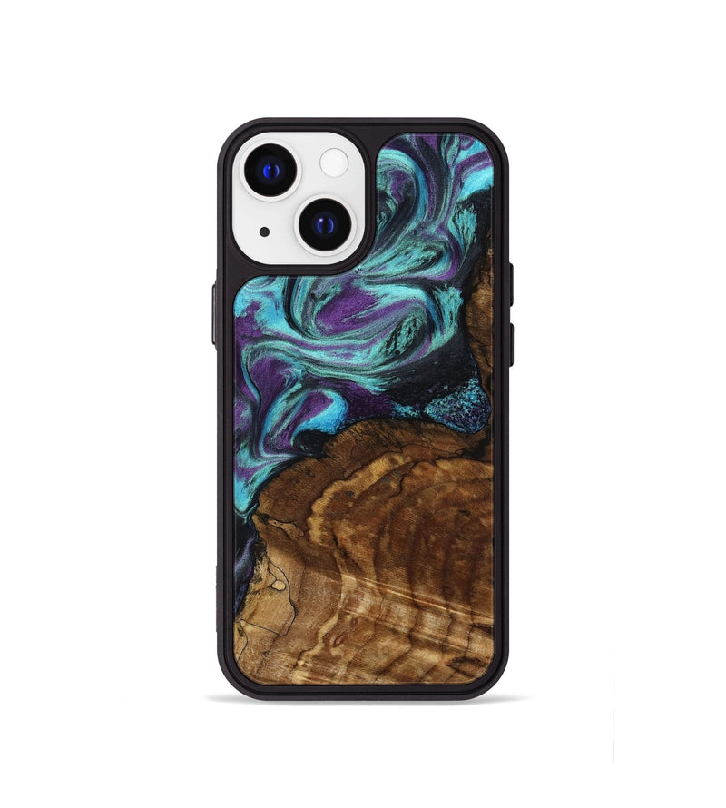 iPhone 13 mini Wood Phone Case - Georgia (Purple, 801654)