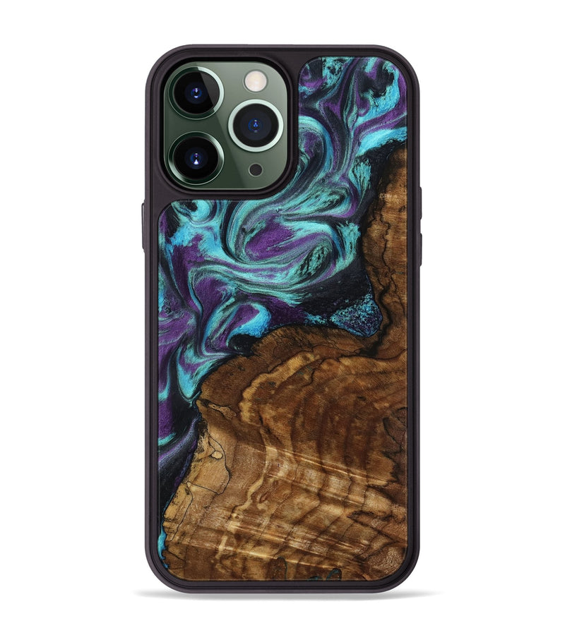 iPhone 13 Pro Max Wood Phone Case - Georgia (Purple, 801654)