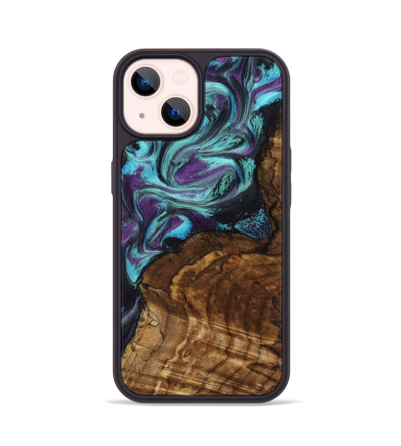 iPhone 14 Wood Phone Case - Georgia (Purple, 801654)