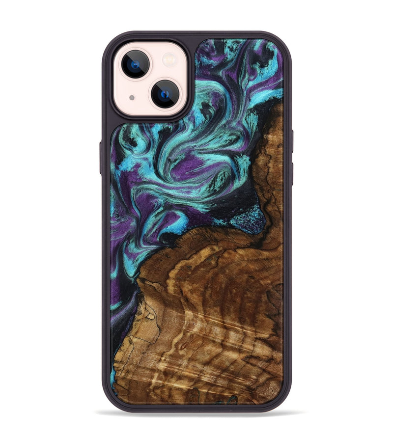 iPhone 14 Plus Wood Phone Case - Georgia (Purple, 801654)