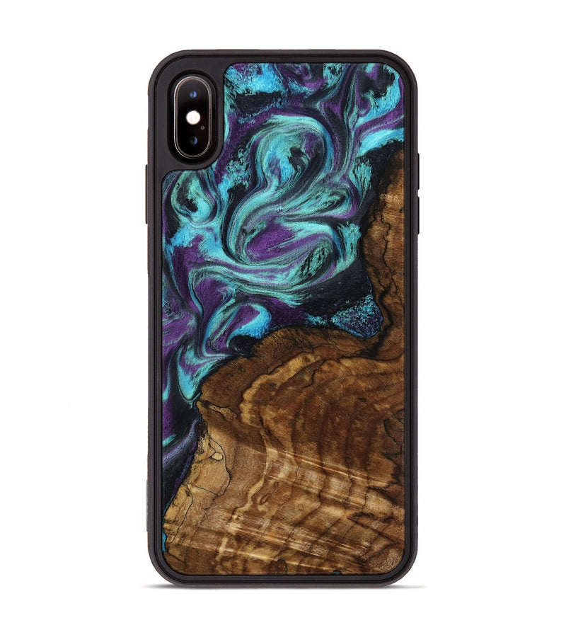iPhone Xs Max Wood Phone Case - Georgia (Purple, 801654)
