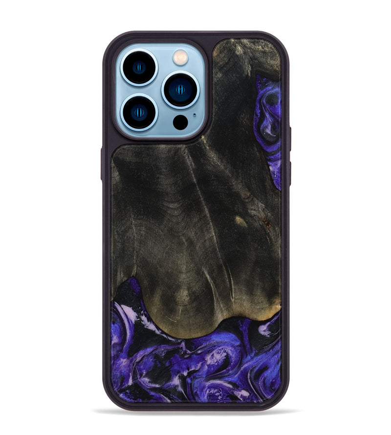 iPhone 14 Pro Max Wood Phone Case - Jeana (Purple, 801655)