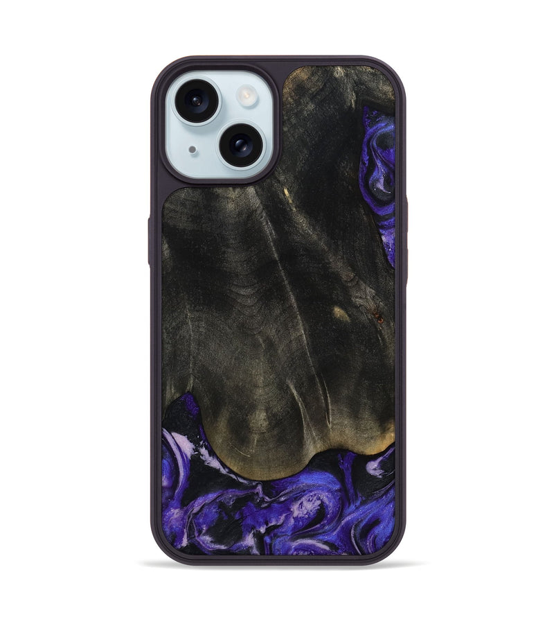 iPhone 15 Wood Phone Case - Jeana (Purple, 801655)