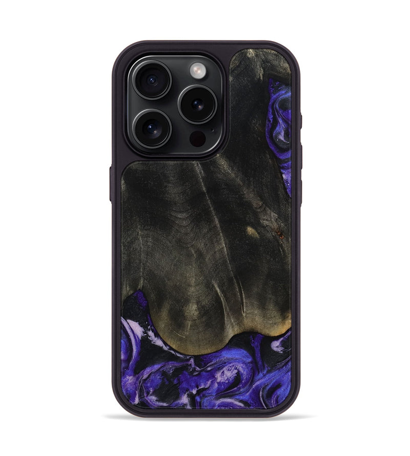 iPhone 15 Pro Wood Phone Case - Jeana (Purple, 801655)