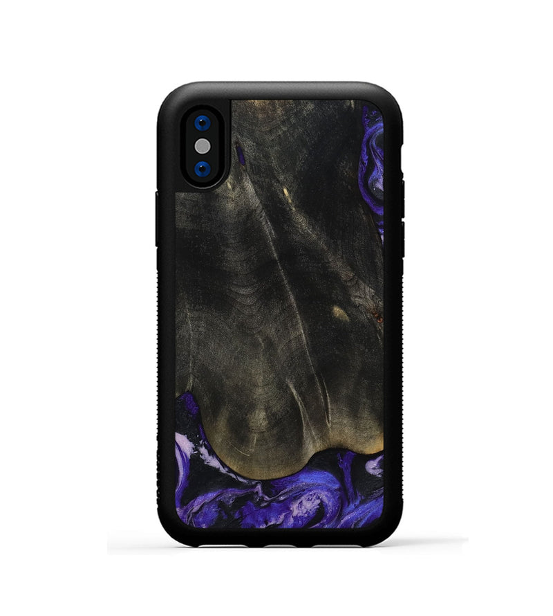 iPhone Xs Wood Phone Case - Jeana (Purple, 801655)