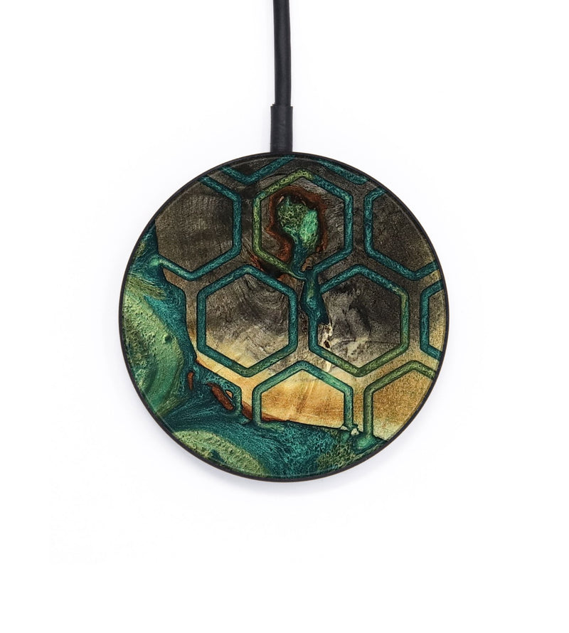 Circle Wood Wireless Charger - Rowena (Pattern, 801657)