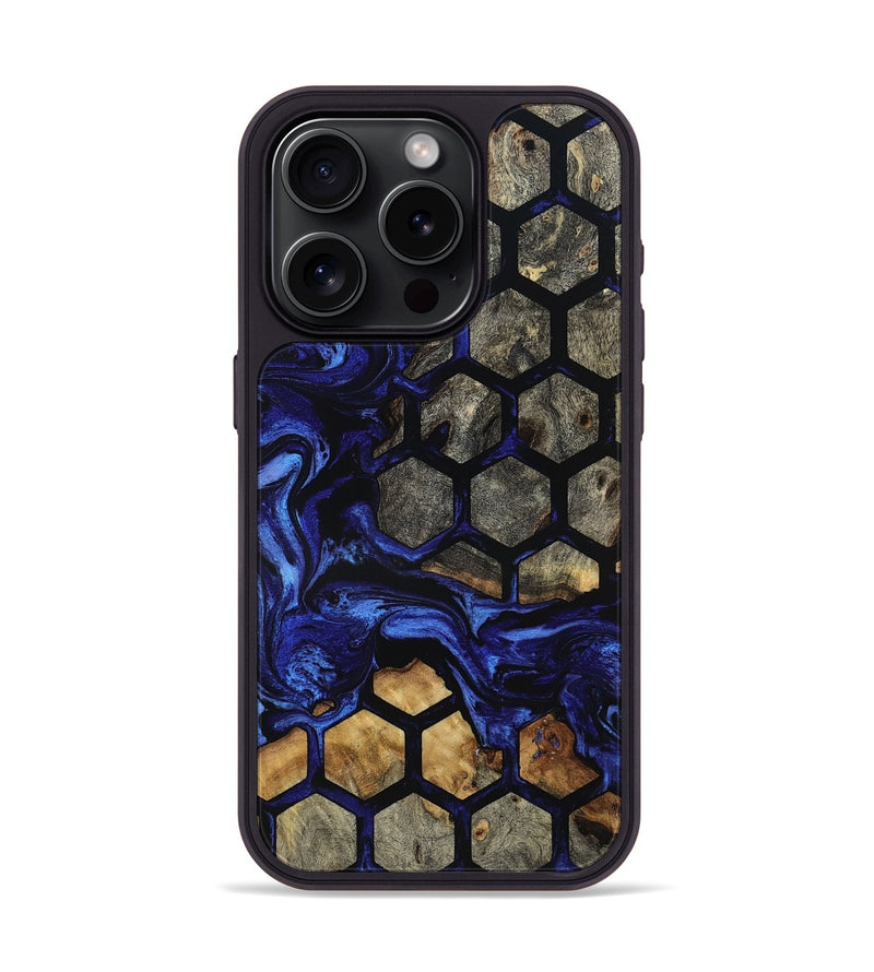iPhone 15 Pro Wood Phone Case - Qiana (Pattern, 801658)