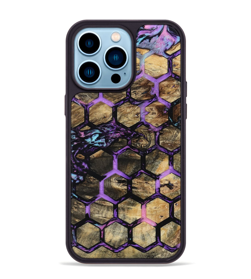 iPhone 14 Pro Max Wood Phone Case - Angelia (Pattern, 801661)