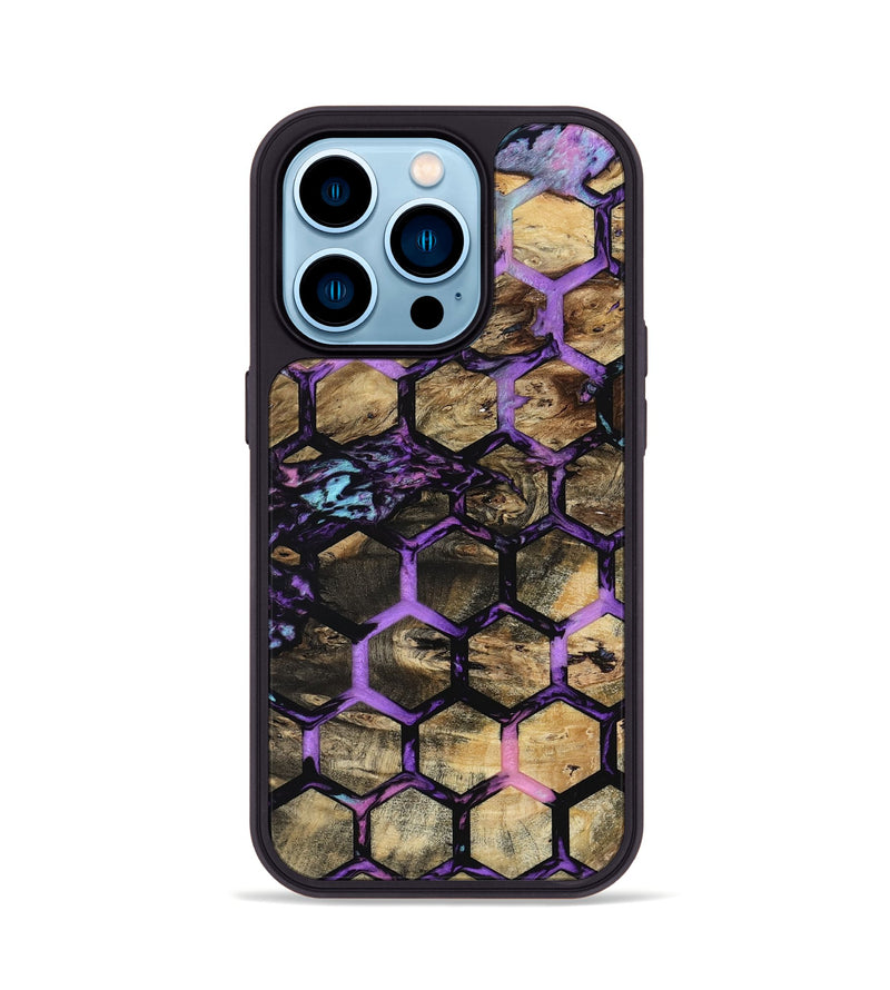 iPhone 14 Pro Wood Phone Case - Angelia (Pattern, 801661)