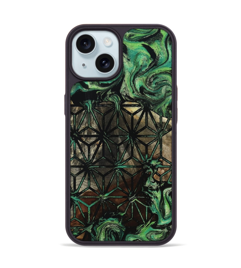 iPhone 15 Wood Phone Case - Rayan (Pattern, 801662)