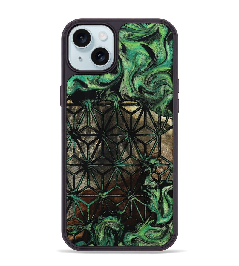iPhone 15 Plus Wood Phone Case - Rayan (Pattern, 801662)