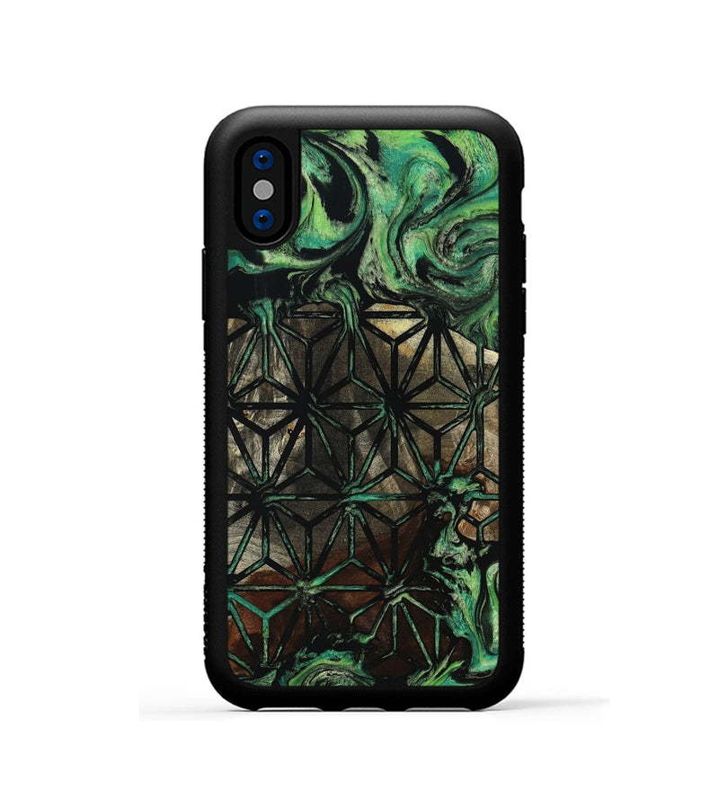 iPhone Xs Wood Phone Case - Rayan (Pattern, 801662)