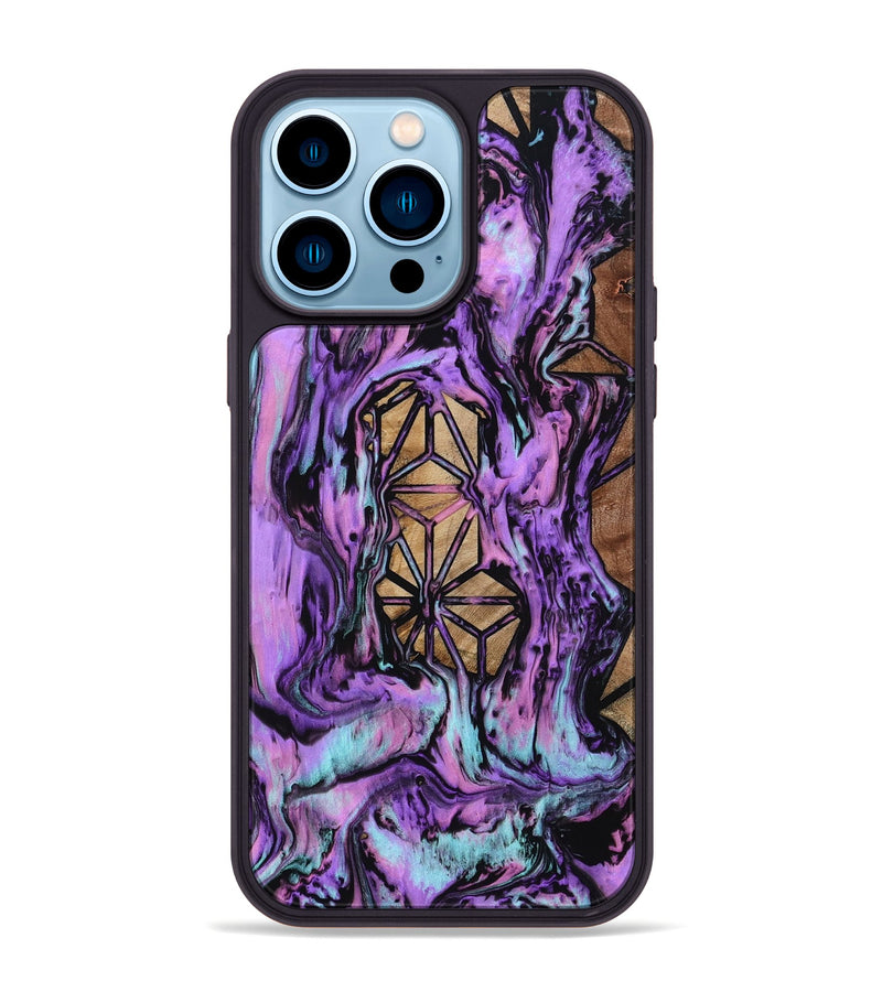 iPhone 14 Pro Max Wood Phone Case - Catina (Pattern, 801671)