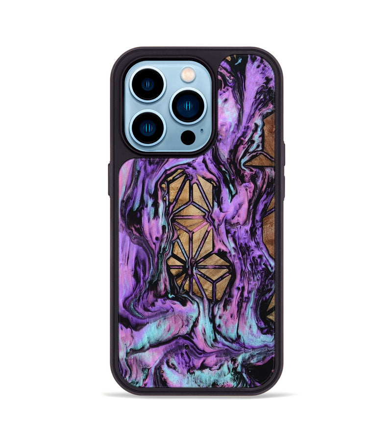 iPhone 14 Pro Wood Phone Case - Catina (Pattern, 801671)