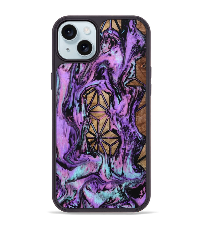 iPhone 15 Plus Wood Phone Case - Catina (Pattern, 801671)