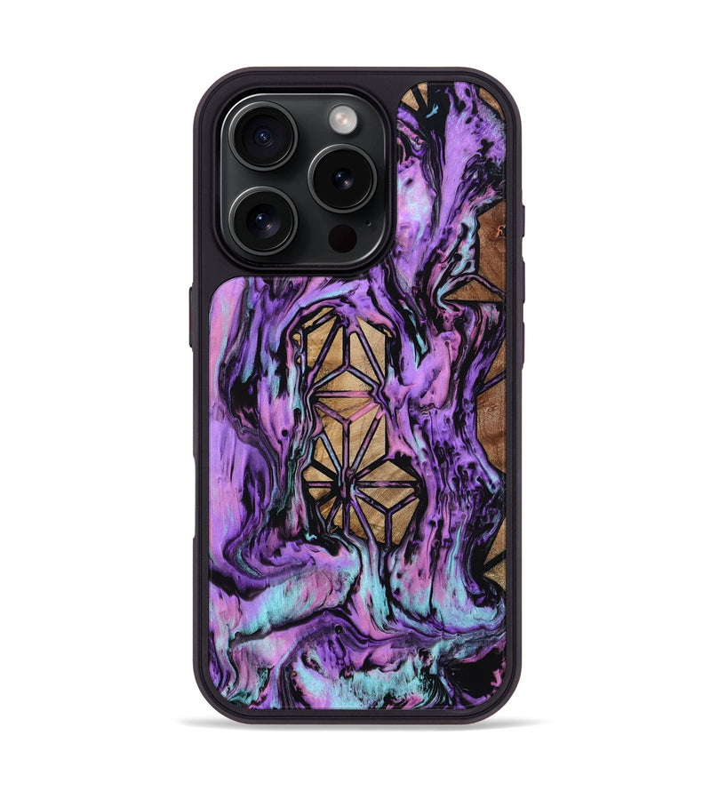 iPhone 16 Pro Wood Phone Case - Catina (Pattern, 801671)