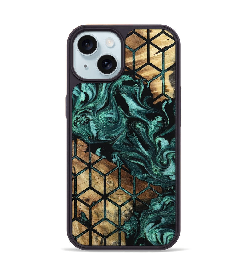 iPhone 15 Wood Phone Case - Stewart (Pattern, 801673)