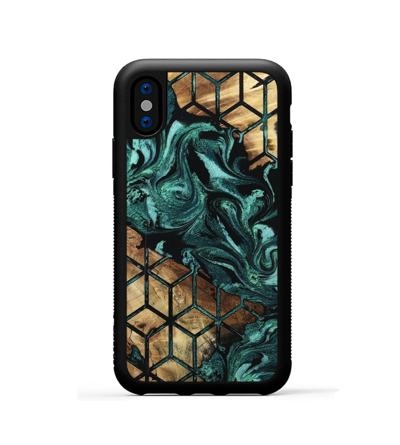 iPhone Xs Wood Phone Case - Stewart (Pattern, 801673)