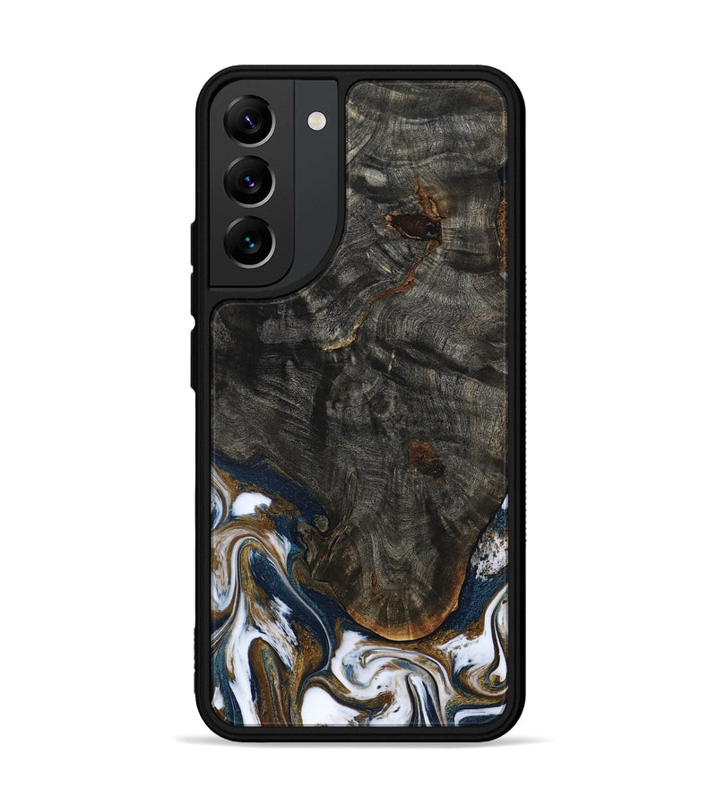 Galaxy S22 Plus Wood Phone Case - Tracee (Teal & Gold, 801675)