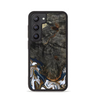 Galaxy S23 Wood Phone Case - Tracee (Teal & Gold, 801675)