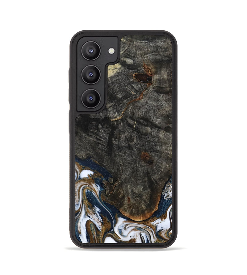 Galaxy S23 Wood Phone Case - Tracee (Teal & Gold, 801675)