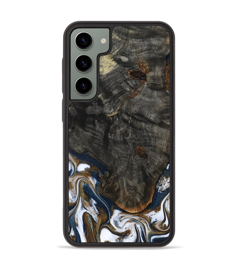 Galaxy S23 Plus Wood Phone Case - Tracee (Teal & Gold, 801675)