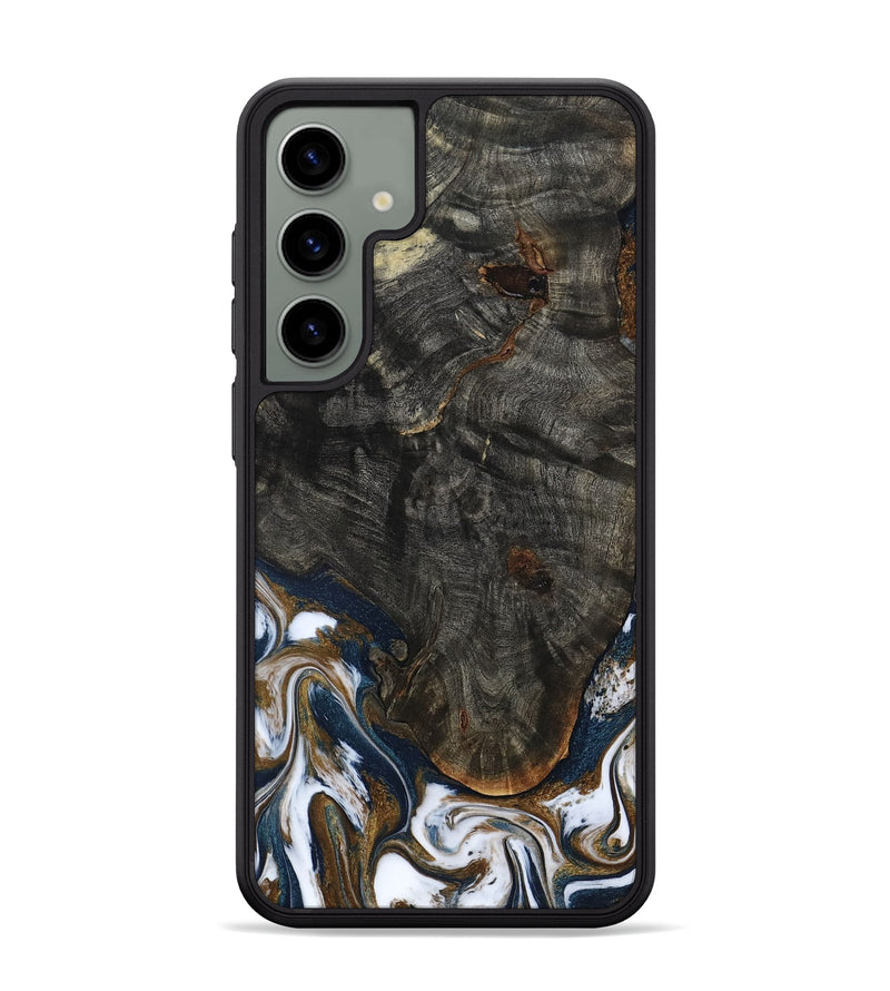 Galaxy S24 Plus Wood Phone Case - Tracee (Teal & Gold, 801675)