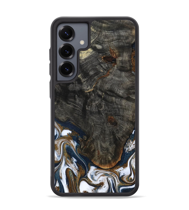 Galaxy S25 Plus Wood Phone Case - Tracee (Teal & Gold, 801675)