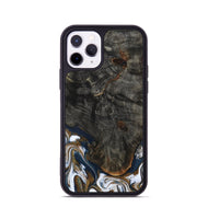 iPhone 11 Pro Wood Phone Case - Tracee (Teal & Gold, 801675)