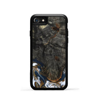 iPhone SE Wood Phone Case - Tracee (Teal & Gold, 801675)