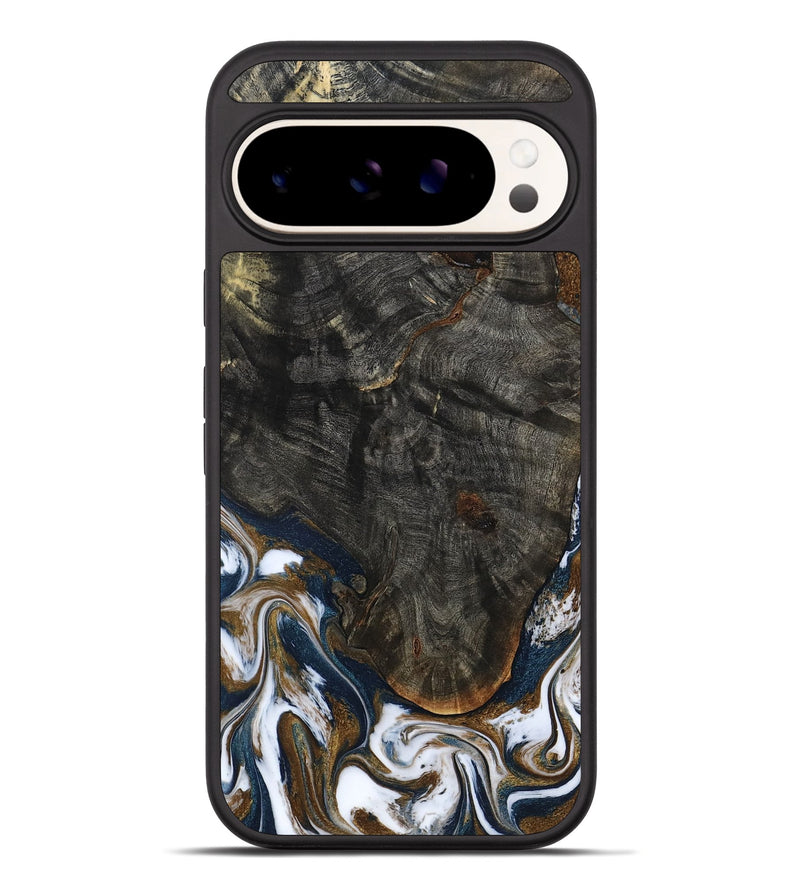 Pixel 10 Pro XL Wood Phone Case - Tracee (Teal & Gold, 801675)