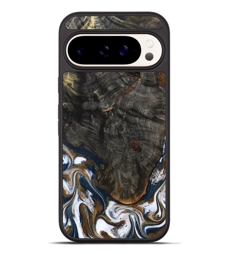 Pixel 9 Pro XL Wood Phone Case - Tracee (Teal & Gold, 801675)