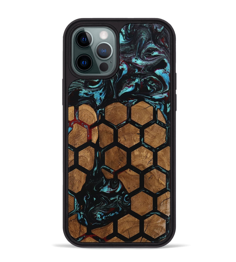 iPhone 12 Pro Max Wood Phone Case - Hakeem (Pattern, 801677)