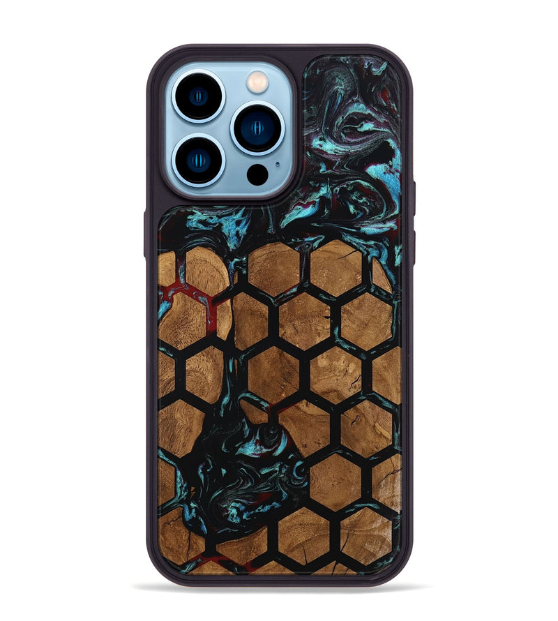 iPhone 14 Pro Max Wood Phone Case - Hakeem (Pattern, 801677)