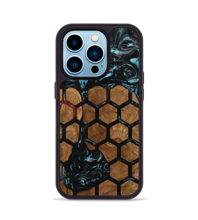 iPhone 14 Pro Wood Phone Case - Hakeem (Pattern, 801677)