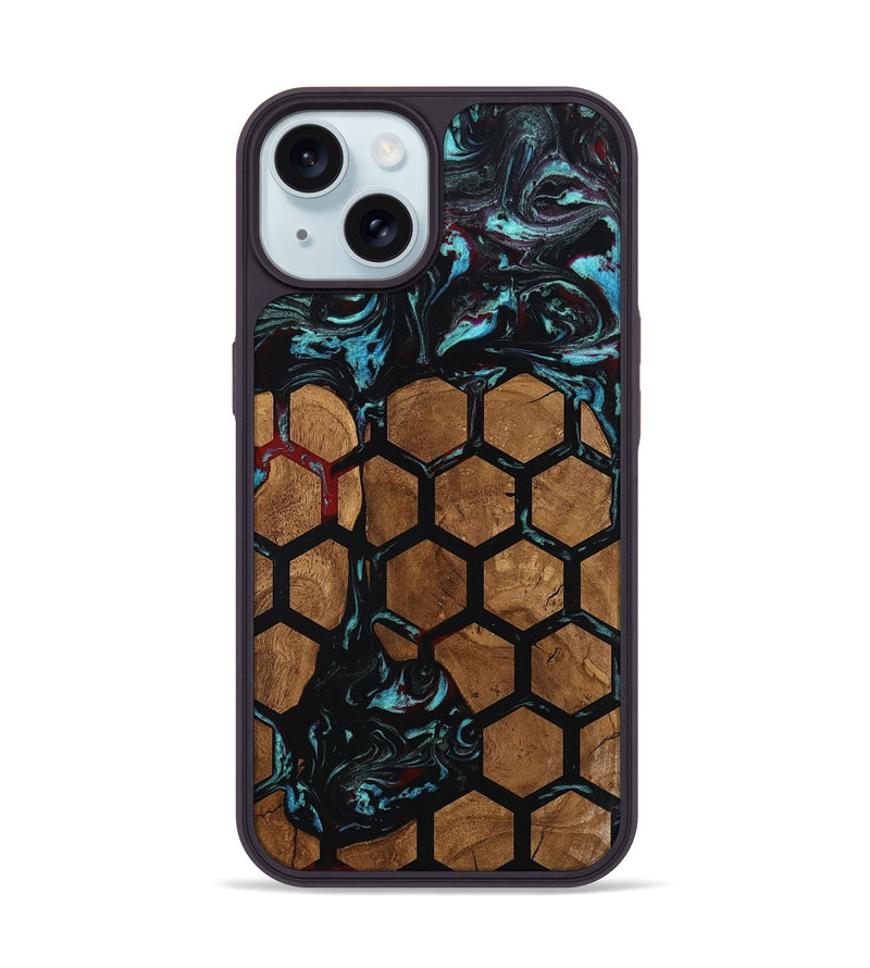 iPhone 15 Wood Phone Case - Hakeem (Pattern, 801677)