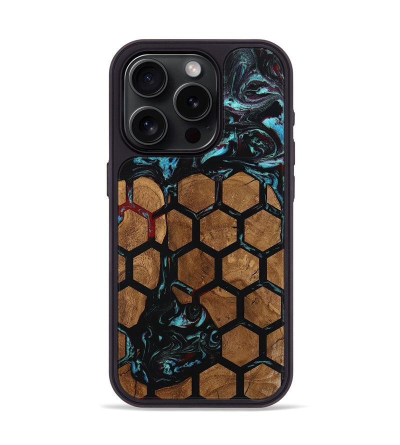 iPhone 15 Pro Wood Phone Case - Hakeem (Pattern, 801677)