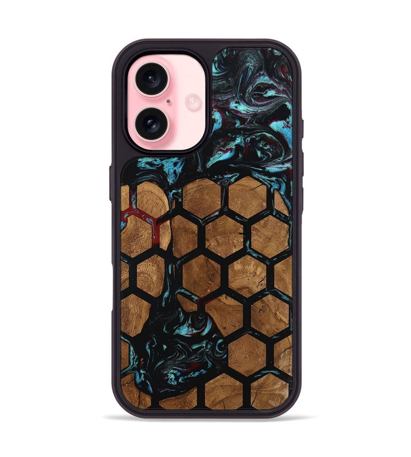iPhone 16 Wood Phone Case - Hakeem (Pattern, 801677)