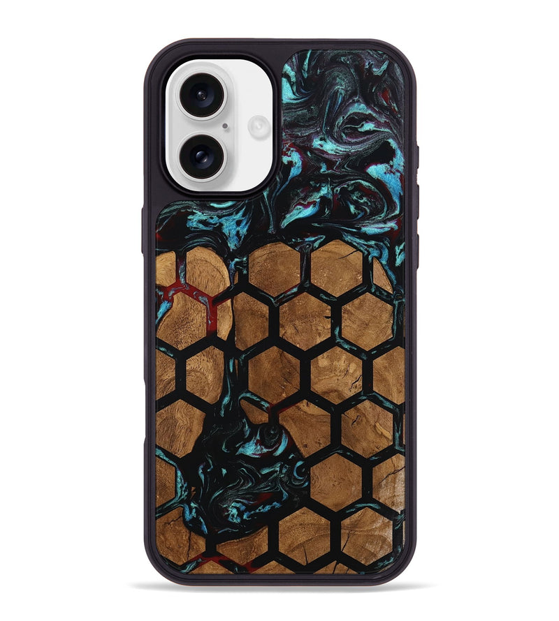 iPhone 16 Plus Wood Phone Case - Hakeem (Pattern, 801677)