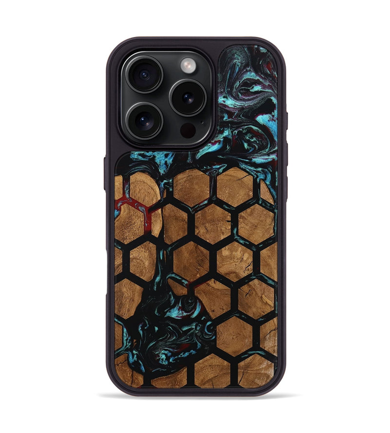 iPhone 16 Pro Wood Phone Case - Hakeem (Pattern, 801677)
