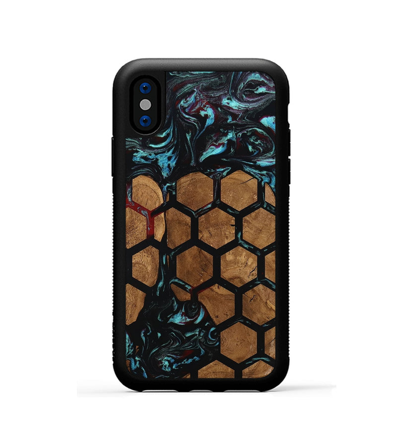 iPhone Xs Wood Phone Case - Hakeem (Pattern, 801677)