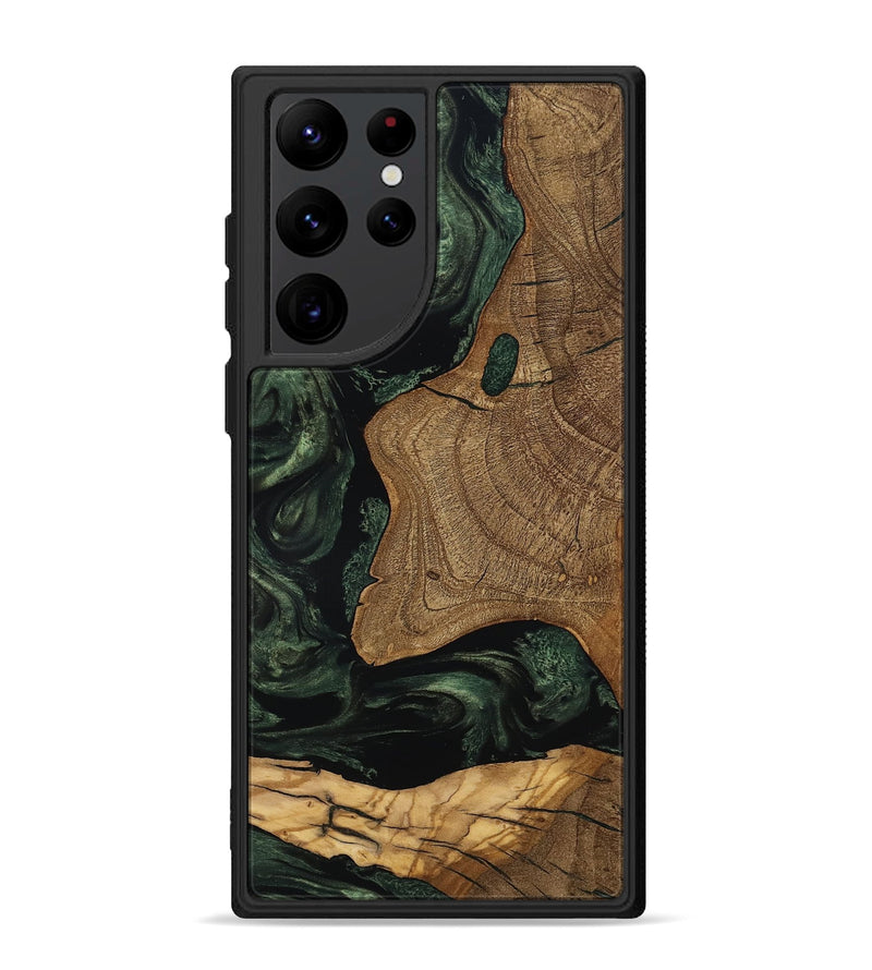 Galaxy S22 Ultra Wood Phone Case - Esme (Ancient Olive, 801683)