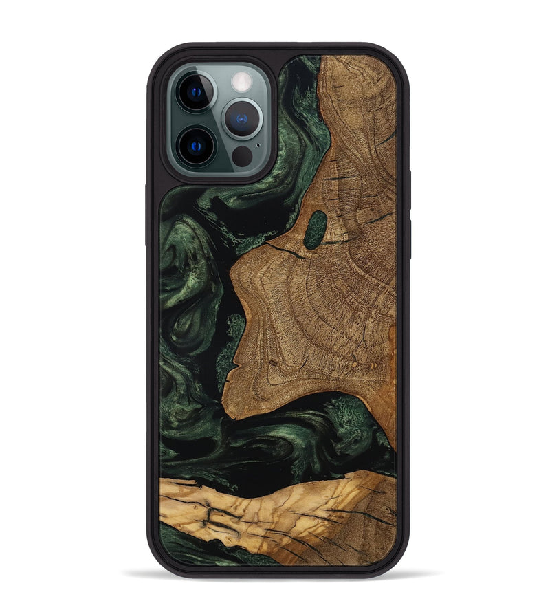 iPhone 12 Pro Max Wood Phone Case - Esme (Ancient Olive, 801683)
